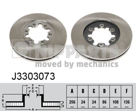 NIPPARTS Тормозной диск J3303073