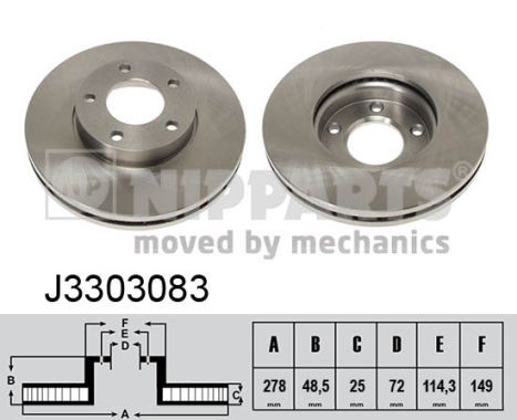 NIPPARTS Тормозной диск J3303083