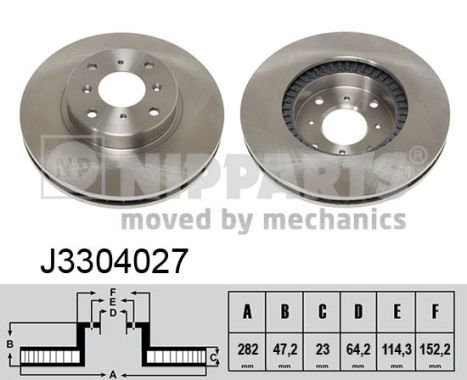 NIPPARTS Тормозной диск J3304027