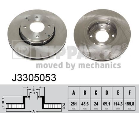 NIPPARTS Bremžu diski J3305053