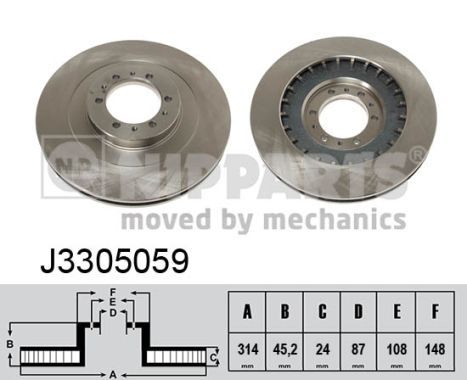 NIPPARTS Bremžu diski J3305059