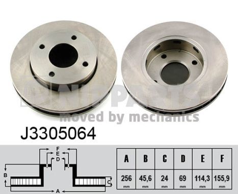 NIPPARTS Bremžu diski J3305064