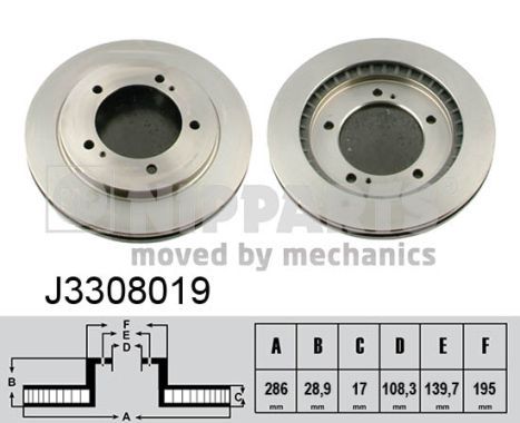 NIPPARTS Bremžu diski J3308019