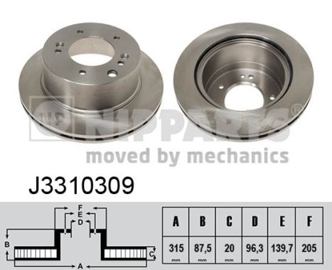 NIPPARTS Тормозной диск J3310309