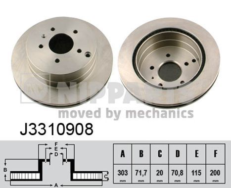 NIPPARTS Bremžu diski J3310908