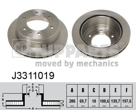 NIPPARTS Тормозной диск J3311019