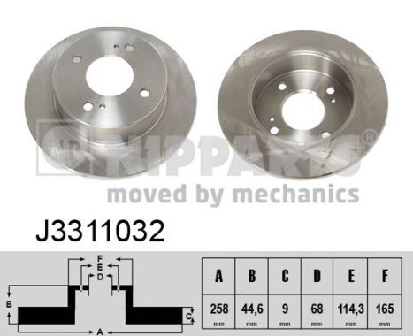 NIPPARTS Bremžu diski J3311032