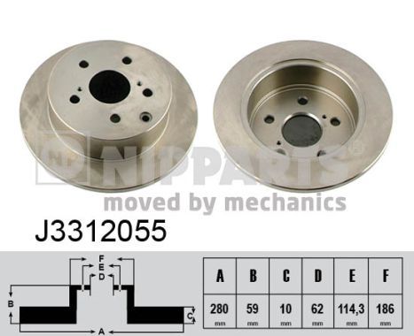 NIPPARTS Тормозной диск J3312055