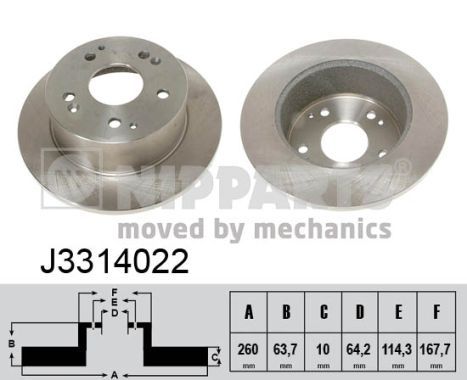 NIPPARTS Тормозной диск J3314022