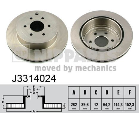 NIPPARTS Bremžu diski J3314024