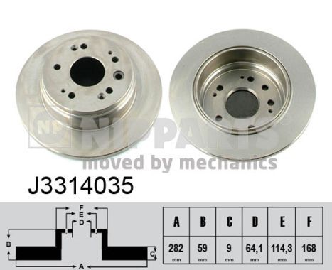 NIPPARTS Bremžu diski J3314035