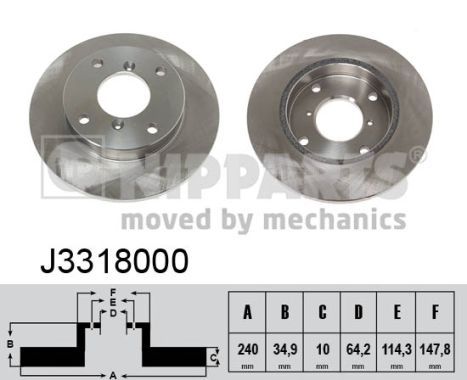 NIPPARTS Bremžu diski J3318000