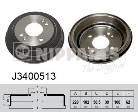 NIPPARTS Тормозной барабан J3400513