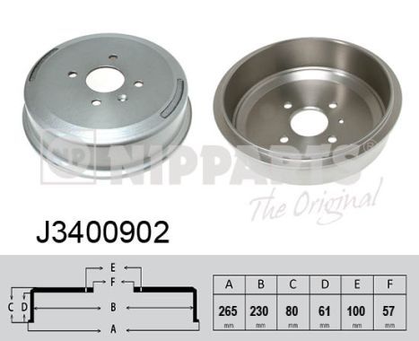 NIPPARTS Bremžu trumulis J3400902