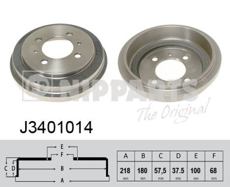 NIPPARTS Тормозной барабан J3401014