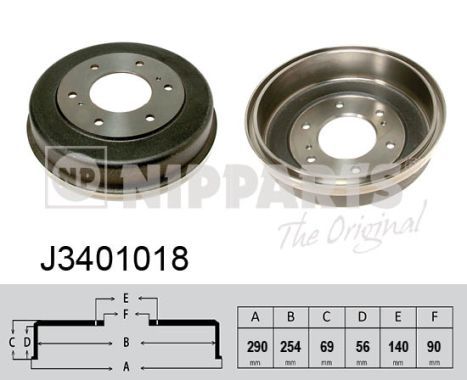 NIPPARTS Bremžu trumulis J3401018