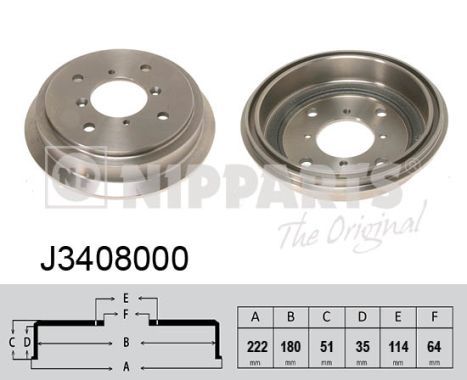 NIPPARTS Bremžu trumulis J3408000