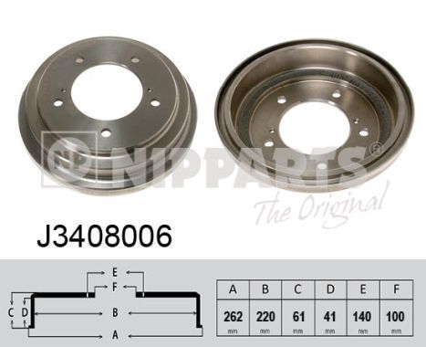 NIPPARTS Bremžu trumulis J3408006