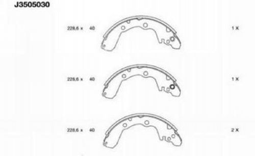 NIPPARTS Комплект тормозных колодок J3505030