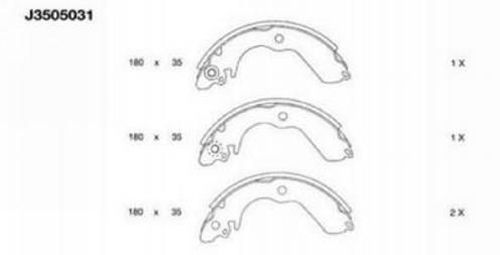 NIPPARTS Комплект тормозных колодок J3505031