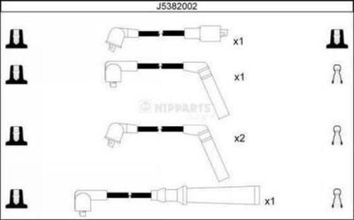 NIPPARTS Комплект проводов зажигания J5382002