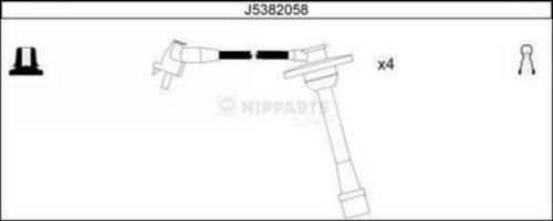 NIPPARTS Комплект проводов зажигания J5382058