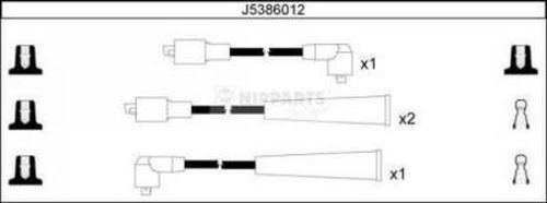 NIPPARTS Augstsprieguma vadu komplekts J5386012