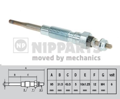 NIPPARTS Свеча накаливания J5712006