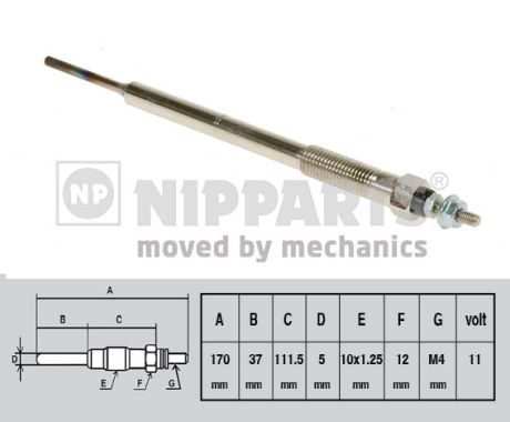 NIPPARTS Свеча накаливания J5712015