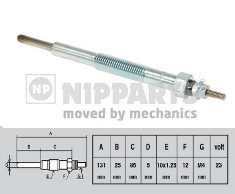 NIPPARTS Свеча накаливания J5715003