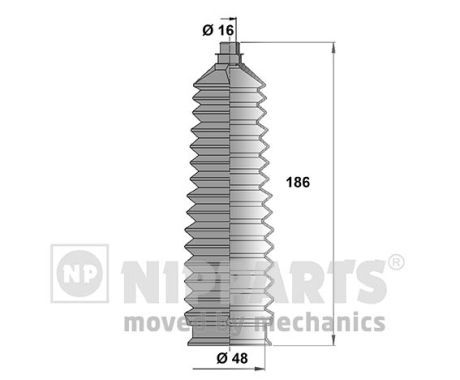 NIPPARTS Putekļusargu komplekts, Stūres iekārta N2840307