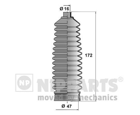 NIPPARTS Putekļusargu komplekts, Stūres iekārta N2840514