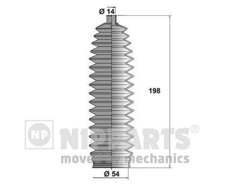 NIPPARTS Putekļusargu komplekts, Stūres iekārta N2843015