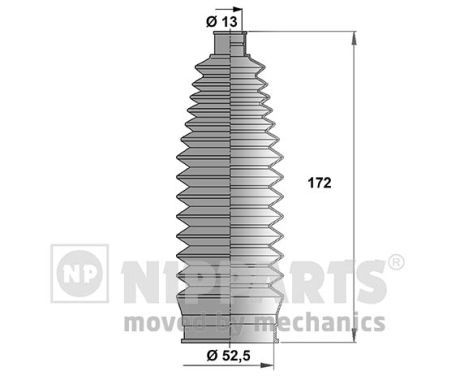 NIPPARTS Комплект пыльника, рулевое управление N2848012