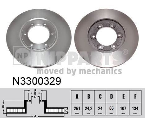 NIPPARTS Bremžu diski N3300329