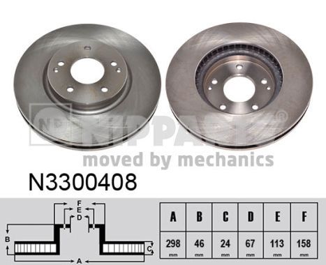 NIPPARTS Тормозной диск N3300408