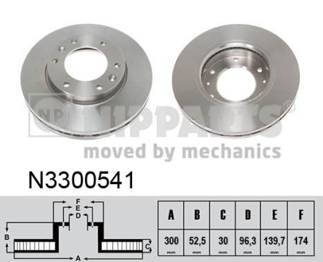 NIPPARTS Bremžu diski N3300541