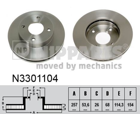 NIPPARTS Bremžu diski N3301104