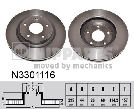 NIPPARTS Bremžu diski N3301116