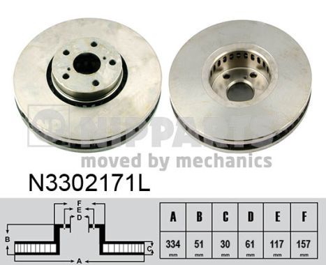 NIPPARTS Bremžu diski N3302171L