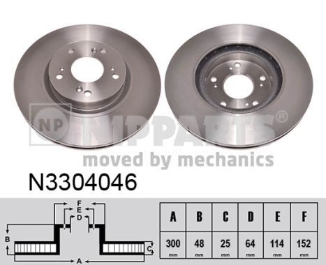 NIPPARTS Тормозной диск N3304046