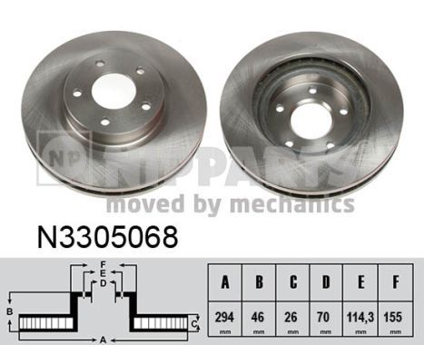 NIPPARTS Тормозной диск N3305068