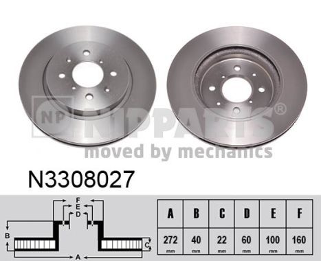 NIPPARTS Bremžu diski N3308027
