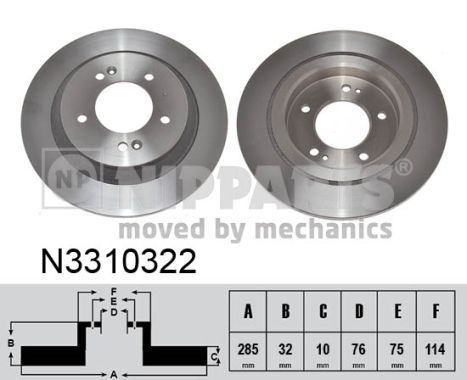 NIPPARTS Bremžu diski N3310322
