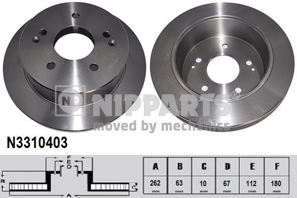 NIPPARTS Тормозной диск N3310403