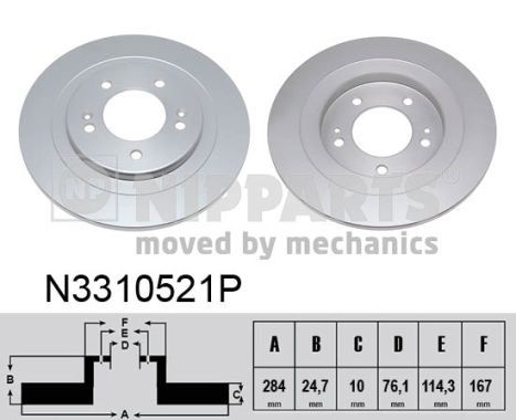 NIPPARTS Bremžu diski N3310521P