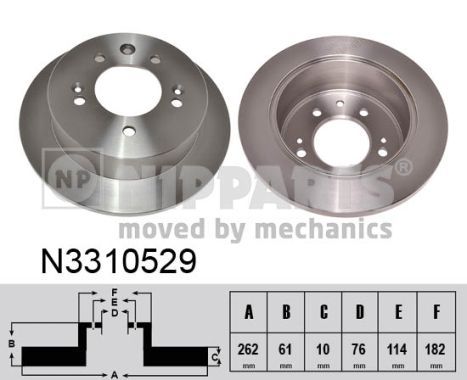 NIPPARTS Bremžu diski N3310529