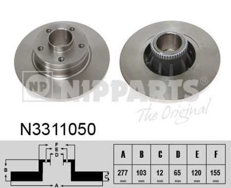 NIPPARTS Bremžu diski N3311050