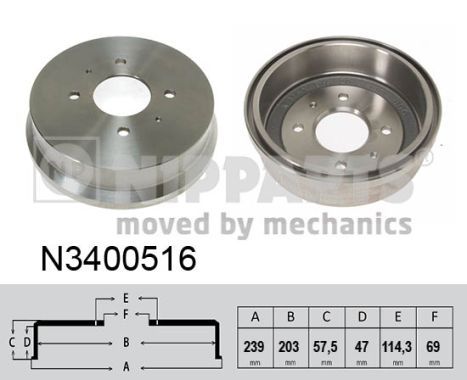 NIPPARTS Bremžu trumulis N3400516