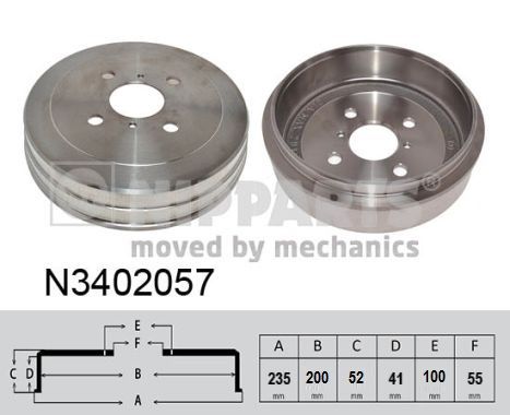 NIPPARTS Bremžu trumulis N3402057